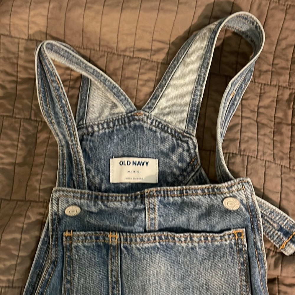 Kids denim overall.